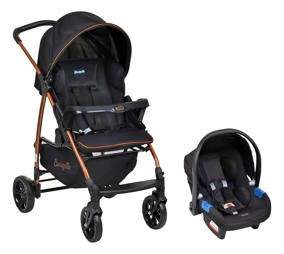 Carrinho De Bebê Com Bebê Conforto Ecco Até 15 Kg Burigotto